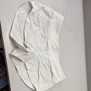 lululemon speed up shorts - mid rise - white - size 8